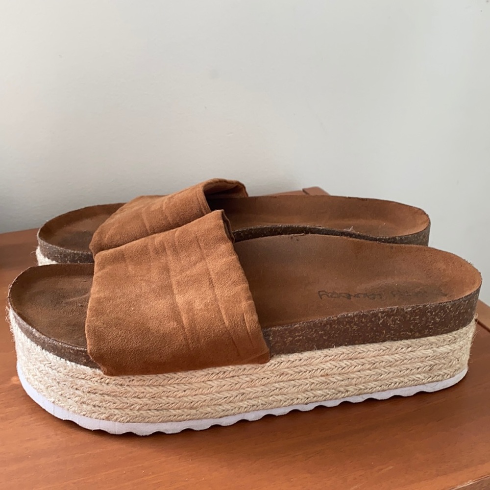 Platform Espadrille Slides